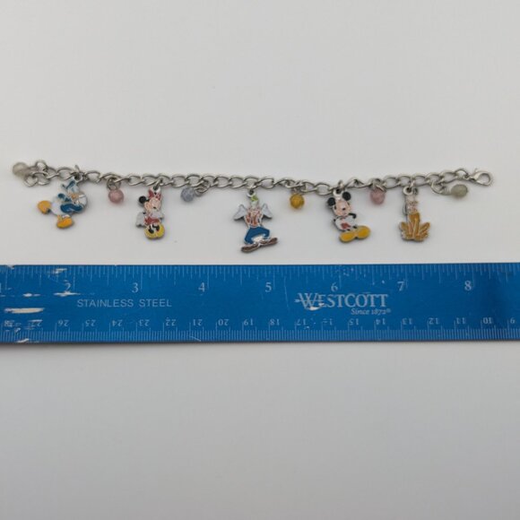 Mickey Mouse Disney 5 Charms Bracelet 7,5'' - Picture 5 of 5